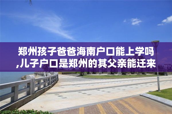 郑州孩子爸爸海南户口能上学吗,儿子户口是郑州的其父亲能迁来吗?