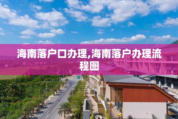 海南落户口办理,海南落户办理流程图