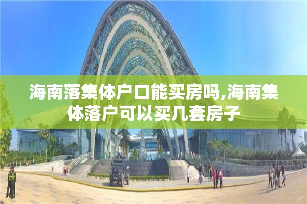 海南落集体户口能买房吗,海南集体落户可以买几套房子