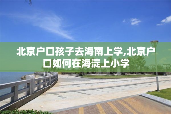 北京户口孩子去海南上学,北京户口如何在海淀上小学