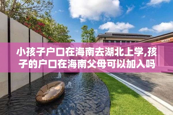 小孩子户口在海南去湖北上学,孩子的户口在海南父母可以加入吗