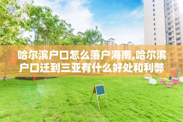哈尔滨户口怎么落户海南,哈尔滨户口迁到三亚有什么好处和利弊