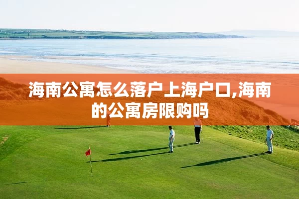 海南公寓怎么落户上海户口,海南的公寓房限购吗