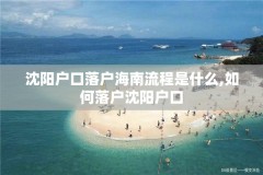 沈阳户口落户海南流程是什么,如何落户沈阳户口