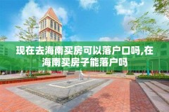 现在去海南买房可以落户口吗,在海南买房子能落户吗