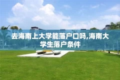 去海南上大学能落户口吗,海南大学生落户条件