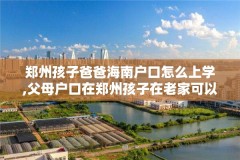 郑州孩子爸爸海南户口怎么上学,父母户口在郑州孩子在老家可以上小学吗