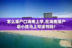 怎么落户口海南上学,在海南落户后小孩马上可读书吗?