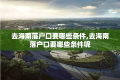去海南落户口要哪些条件,去海南落户口要哪些条件呢