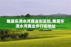 雅居乐清水湾商业街实拍,雅居乐清水湾商业步行街地址