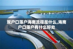 双户口落户海南流程是什么,海南户口落户有什么好处