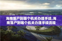 海南落户到哪个机关办理手续,海南落户到哪个机关办理手续流程