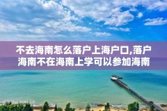不去海南怎么落户上海户口,落户海南不在海南上学可以参加海南的高考吗