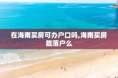 在海南买房可办户口吗,海南买房能落户么
