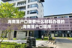 海南落户口需要什么材料办理的,海南落户口程序