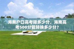 海南户口高考降多少分,海南高考500分能转换多少分?