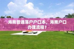 海南普通落户户口本,海南户口办理流程?