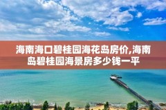 海南海口碧桂园海花岛房价,海南岛碧桂园海景房多少钱一平