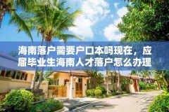 海南落户需要户口本吗现在,应届毕业生海南人才落户怎么办理流程?
