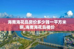 海南海花岛房价多少钱一平方米啊,海南海花岛楼价