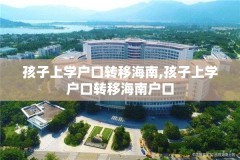 孩子上学户口转移海南,孩子上学户口转移海南户口