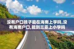 没有户口孩子能在海南上学吗,没有海南户口,能到三亚上小学吗
