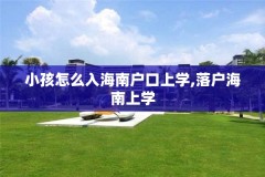 小孩怎么入海南户口上学,落户海南上学