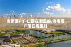 海南落户户口落在哪里的,海南落户落在哪里好