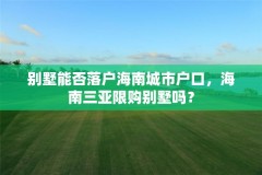 别墅能否落户海南城市户口,海南三亚限购别墅吗?