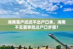 海南落户迟迟不出户口本,海南不见面审批迁户口步骤?