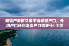 想落户海南又舍不得老家户口,外地户口迁到海南户口需要什麼手续,不迁到直系户口上?