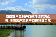 海南落户拿到户口迁移证后怎么办,海南落户拿到户口迁移证后怎么办理