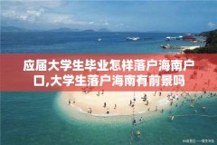 应届大学生毕业怎样落户海南户口,大学生落户海南有前景吗