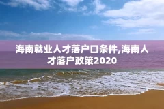 海南就业人才落户口条件,海南人才落户政策2020