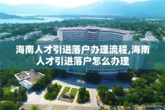 海南人才引进落户办理流程,海南人才引进落户怎么办理