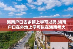 海南户口去乡镇上学可以吗,海南户口在外地上学可以在海南考大学吗