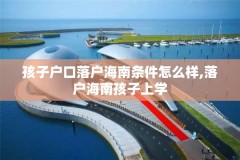 孩子户口落户海南条件怎么样,落户海南孩子上学