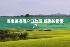 海南琼海落户口政策,琼海购房落户