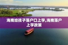 海南给孩子落户口上学,海南落户上学政策