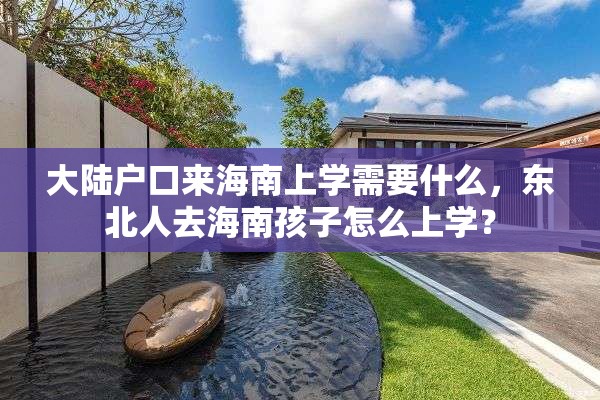 大陆户口来海南上学需要什么，东北人去海南孩子怎么上学？