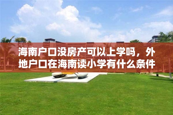 海南户口没房产可以上学吗，外地户口在海南读小学有什么条件？