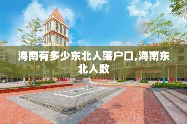 海南有多少东北人落户口,海南东北人数